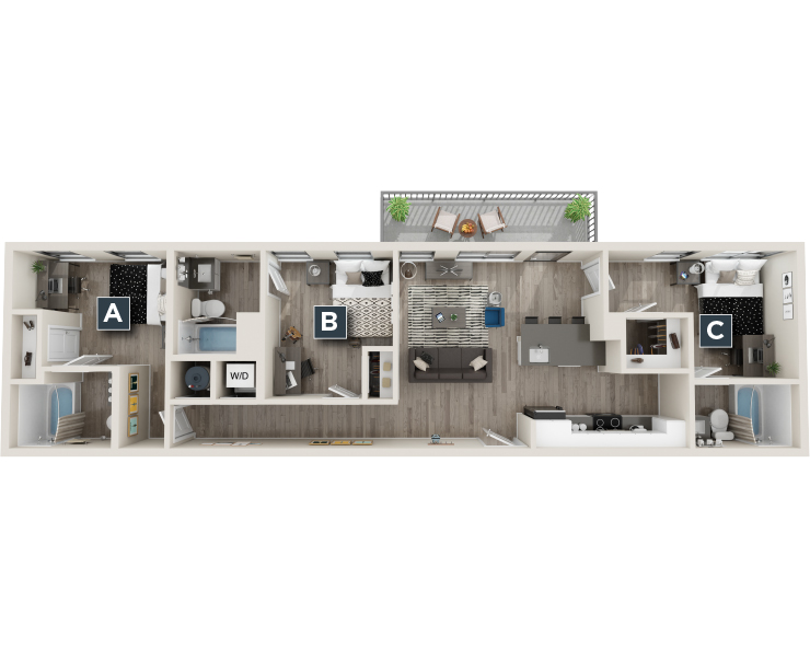 C2 - 3x3 Floor plan