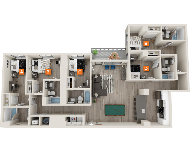 E3 Premium - 5x5 Floor plan