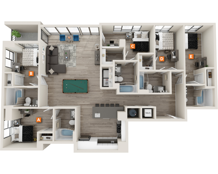 E7 Premium - 5x5 Floor plan