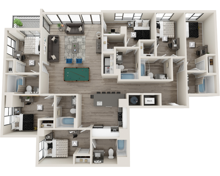 F1 Premium - 6x6 Floor plan
